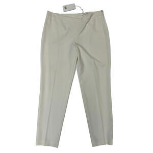 Hugo Boss Tiluna Side Zip Trousers Ivory Size US 8 | 32 x 28